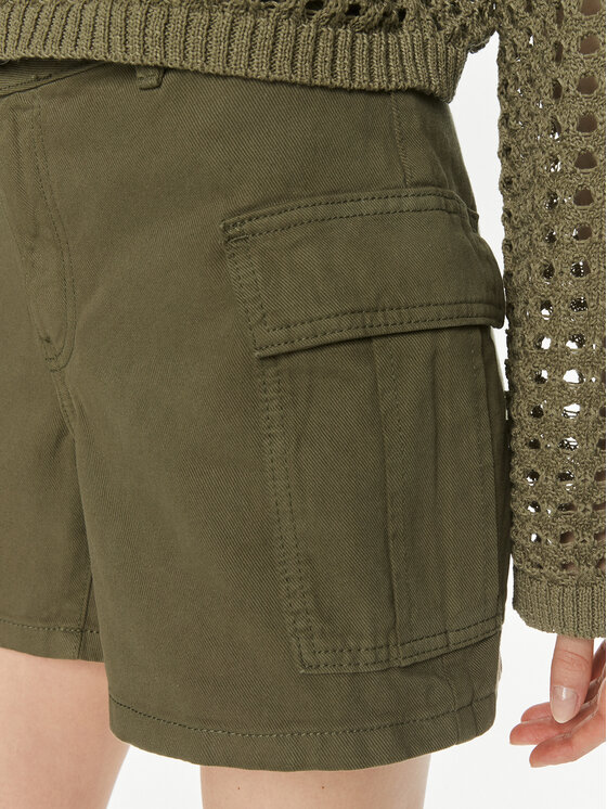 Noisy May Noisy May Pantalon scurți din material Smiley 27029292 Verde Relaxed Fit