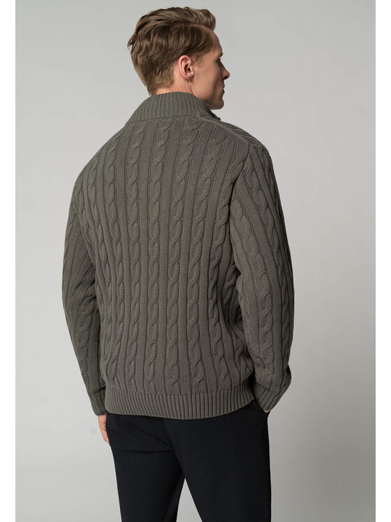 Volcano Volcano Sweter S-ZOOM Zielony Regular Fit