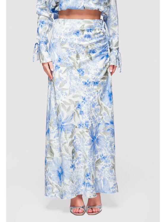 Ombre Ombre Spódnica maxi OW-GL-E0005 Niebieski Slim Fit