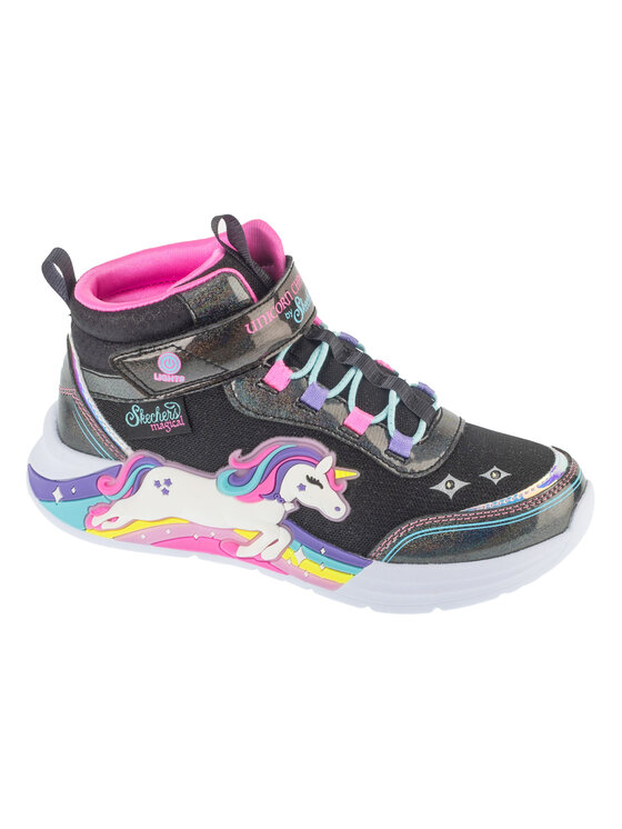 Skechers Skechers Sneakersy S-Lights: Unicorn Chaser - Jumping Magic Czarny