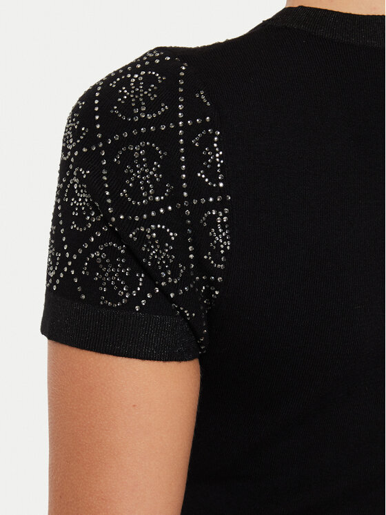 Guess Guess Vestito di maglia Paige W4YK28 Z3FN0 Nero Slim Fit