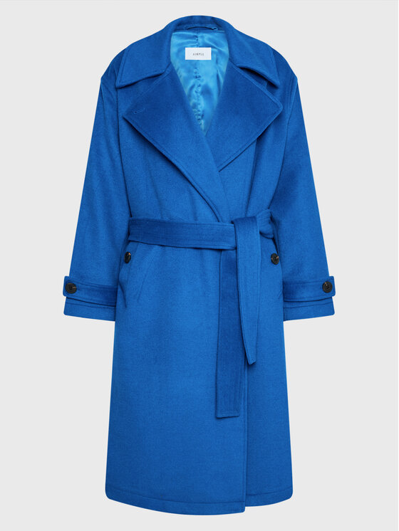 Simple Simple Prijelazni kaput PLD502-02 Plava Relaxed Fit