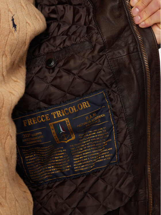Aeronautica Militare Aeronautica Militare Geacă de piele 242PN952PL147 Maro Regular Fit