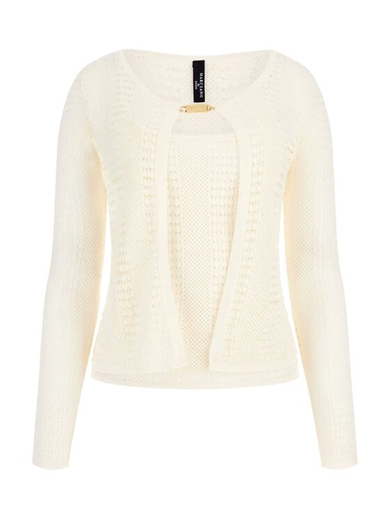 Marciano Guess Marciano Guess Sweter Emma twin set swtr Biały Regular Fit