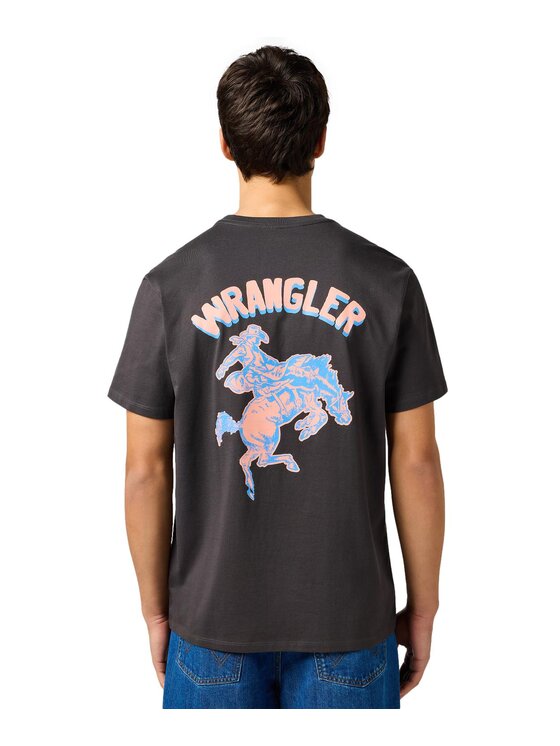 Wrangler Wrangler T-Shirt 112362909 Czarny Regular Fit