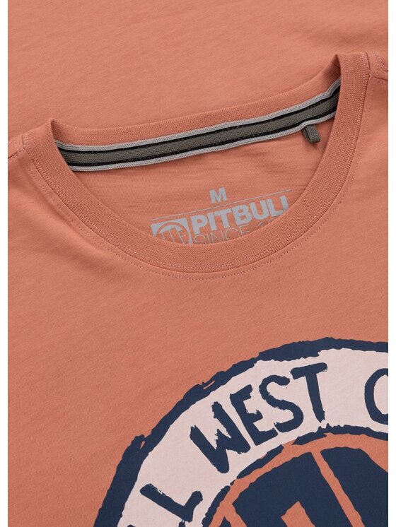 PITBULL PITBULL T-Shirt Koszulka męska SAN DIEGO SUN L Pomarańczowy Regular Fit