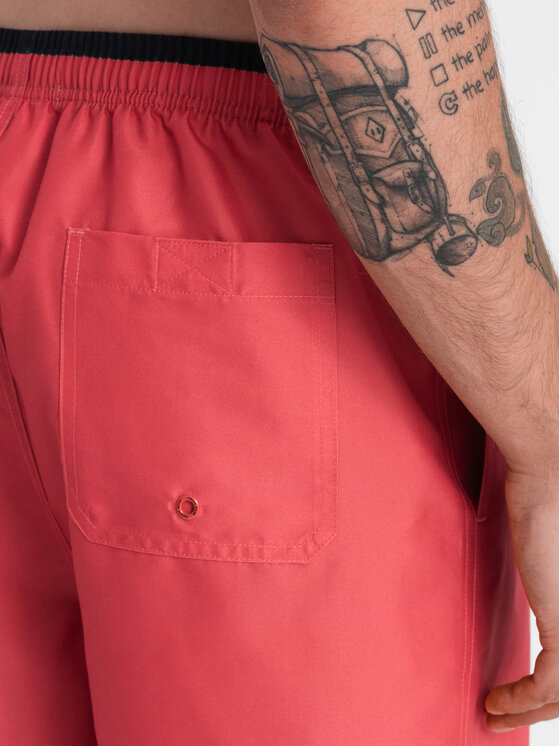 Ombre Ombre Szorty kąpielowe OM-SRBS-0141 Różowy Regular Fit
