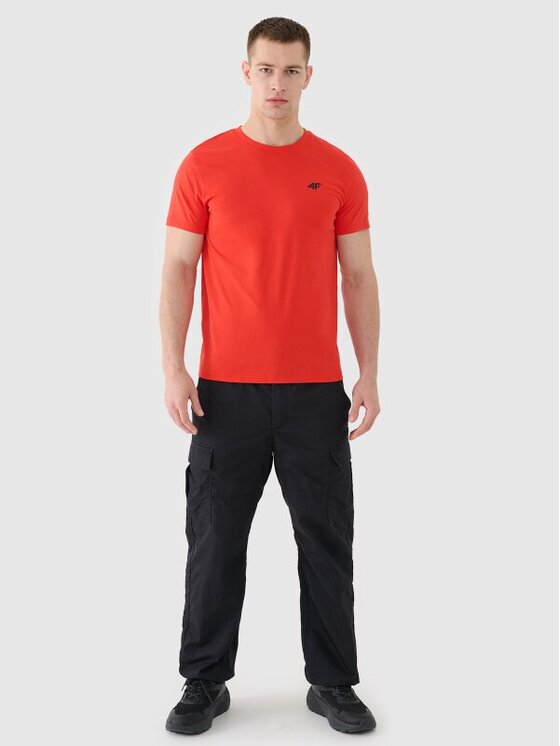 4F 4F T-Shirt 4FWMM00TTSHM2256-62S Czerwony Regular Fit
