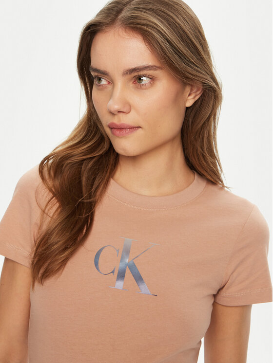 Calvin Klein Jeans Calvin Klein Jeans Póló Gradient J20J224982 Narancssárga Slim Fit