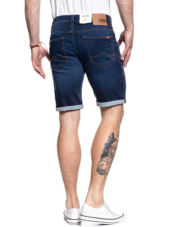 Mustang Mustang Pantaloncini di jeans CHICAGO SHORT Blu Slim Fit