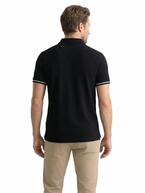 Pako Lorente Pako Lorente Polo P26WN-TX-007 Czarny Regular Fit