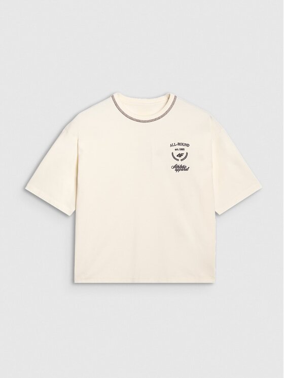 4F 4F T-Shirt 4FRSS25TTSHF2979-11S Λευκό Oversize