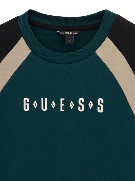 Guess Guess Світшот L6BQ02 K5917 Темно-зелений Oversize