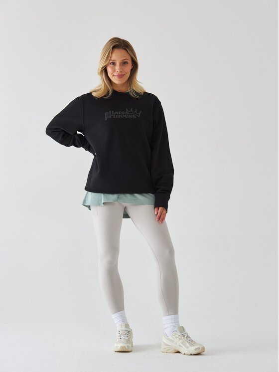 BeShaped BeShaped Bluza Pilates Princess Czarny Oversize