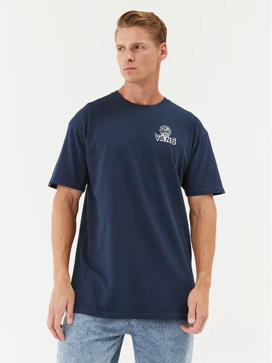Vans T-Shirt Off The Wall Social Club Ss Tee VN0008S0 Blau Classic Fit