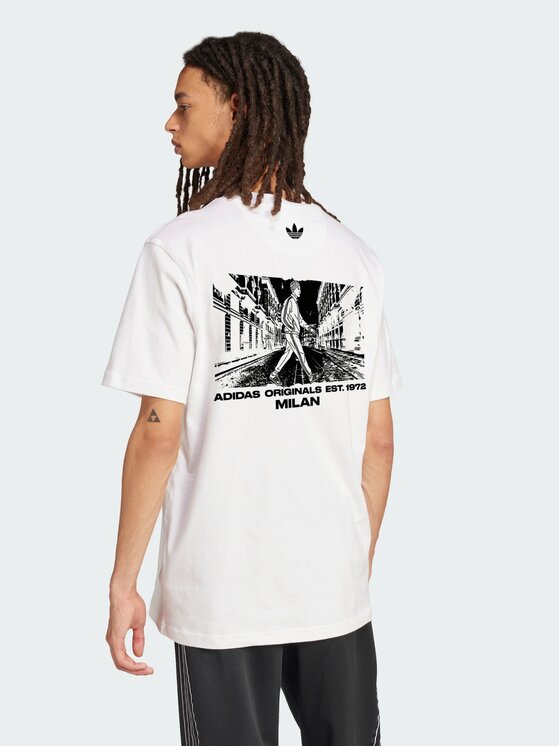 adidas adidas T-Shirt Superstar Biały Loose Fit