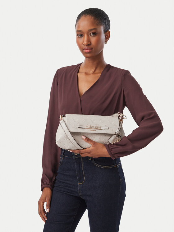 Guess Дамска чанта Carmella HWPD22 25200 Кремав