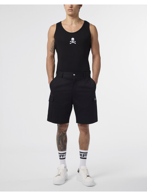 PHILIPP PLEIN PHILIPP PLEIN Szorty materiałowe 29928 Czarny Regular Fit