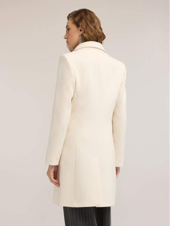 Motivi Motivi Cappotto invernale 0070Q000718N011 Bianco Regular Fit