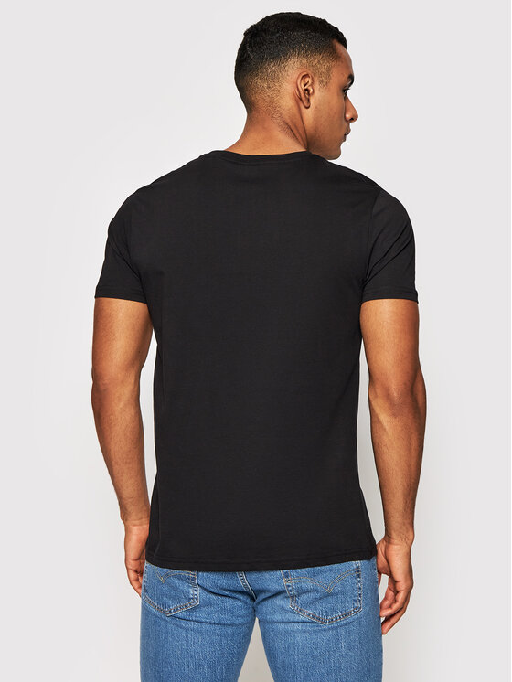 Alpha Industries Alpha Industries Marškinėliai Basic Foll Print 100501FP Juoda Regular Fit