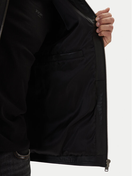 BOSS BOSS Kurtka skórzana Jogear 50552141 Czarny Regular Fit