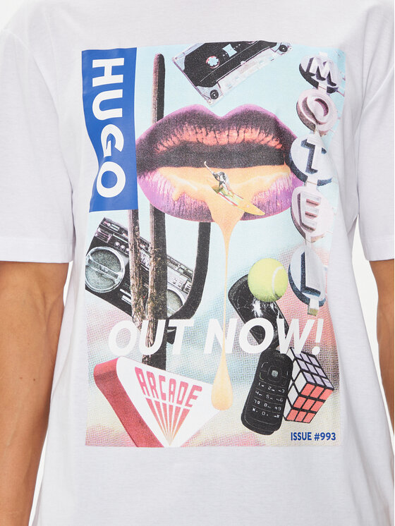 HUGO Hugo T-Shirt Narcado 50513316 Biały Relaxed Fit