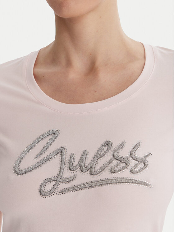 Guess Guess T-Shirt W6RI24 J1314 Ροζ Regular Fit