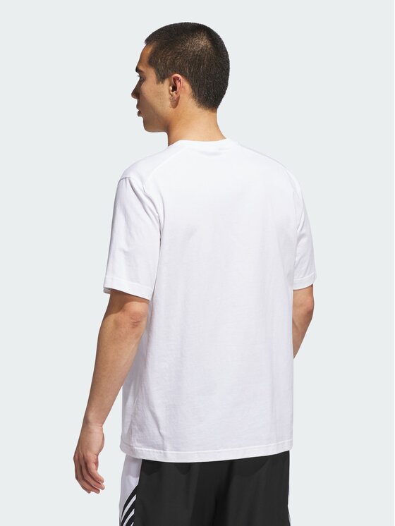 adidas adidas Koszulka techniczna 151229 Biały Loose Fit