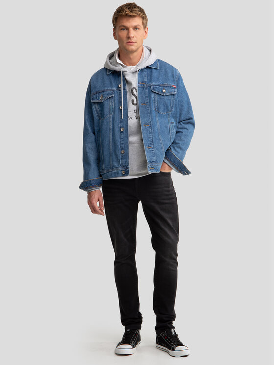 BIG STAR BIG STAR Kurtka jeansowa CARL Niebieski Basic Fit