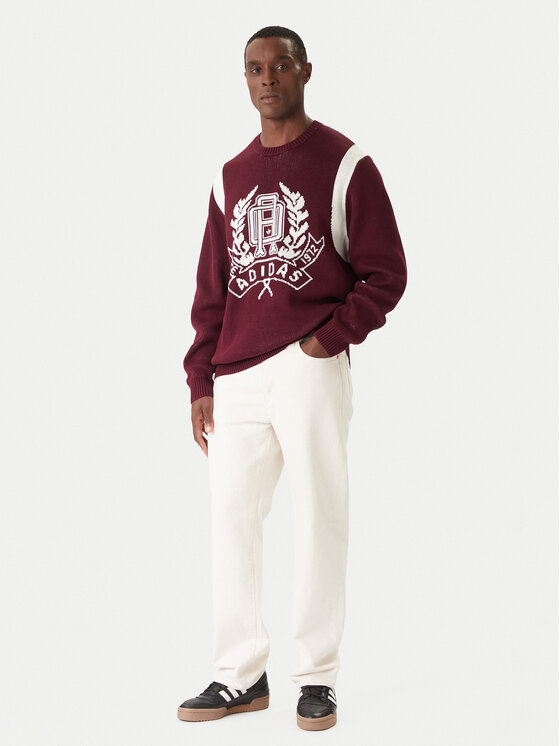 adidas adidas Sveter JX8215 Bordová Regular Fit