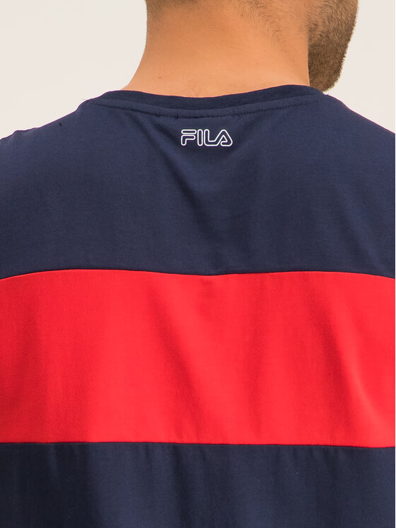 Fila Fila T-Shirt Aki Logo 687129 Tmavomodrá Regular Fit