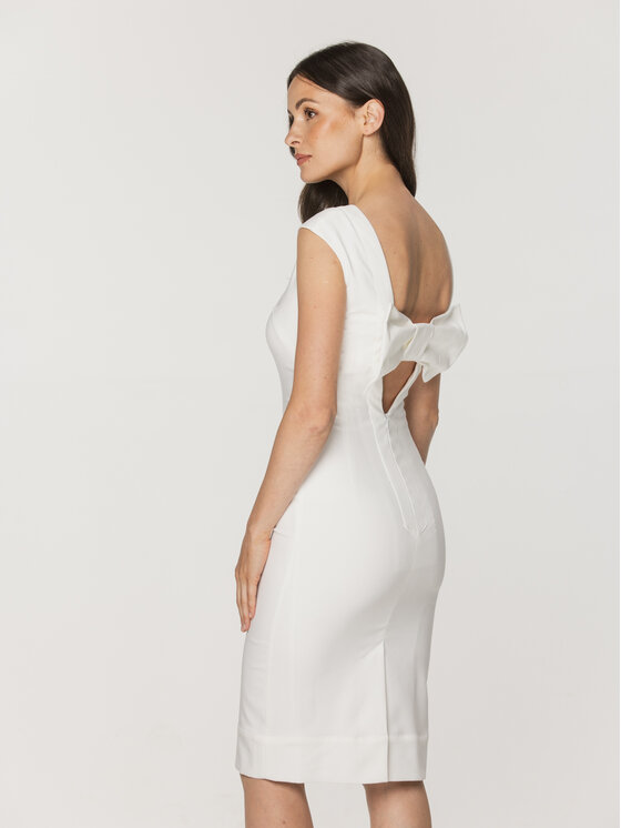 Willsoor Willsoor Sukienka koktajlowa 67722 Biały Close Fit