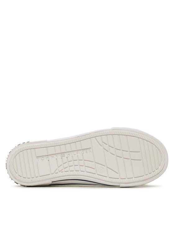 Tommy Hilfiger Tommy Hilfiger Trampki Varisty Low Cut Lace-Up Sneaker T3X9-32833-0890 S Biały