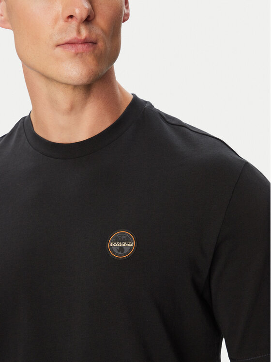 Napapijri Napapijri T-shirt S-Badge NP0A8949 Nero Regular Fit