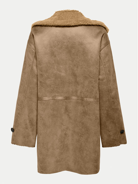 ONLY ONLY Cappotto in shearling Ylva 15322402 Marrone Regular Fit