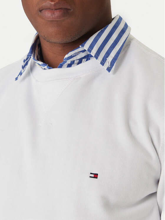 Tommy Hilfiger Tommy Hilfiger Džemperis ar kapuci Essential MW0MW37232 Balts Regular Fit