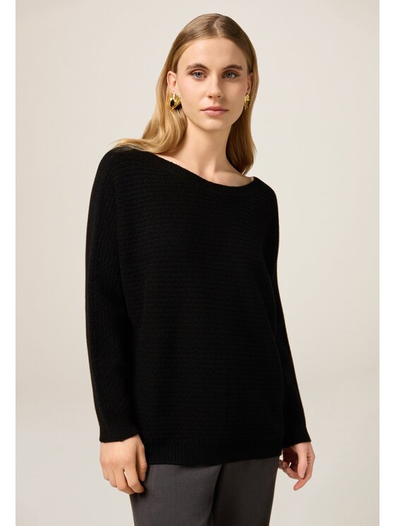 Oltre Oltre Cardigan M126E002126N033 Nero Regular Fit