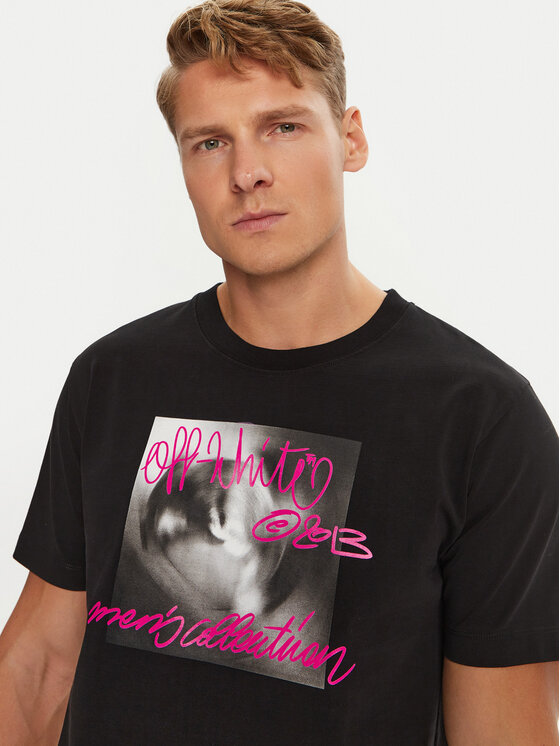 Off-White Off-White T-Shirt OMAA027F22JER0141068 Černá Regular Fit