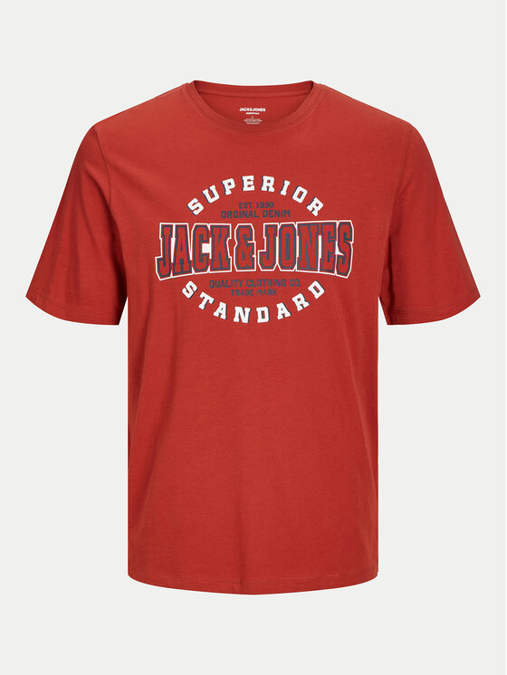 Jack & Jones Junior Jack & Jones Junior T-Shirt Logo 12258877 Czerwony Regular Fit