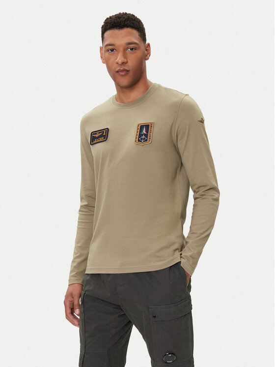 Aeronautica Militare Aeronautica Militare S dlouhým rukávem 252TS2488UJ00710 Khaki Regular Fit