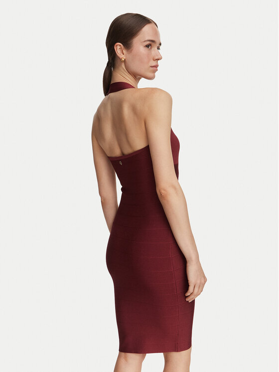 Guess Guess Φόρεμα κοκτέιλ W6YK57 Z1044 Μπορντό Slim Fit