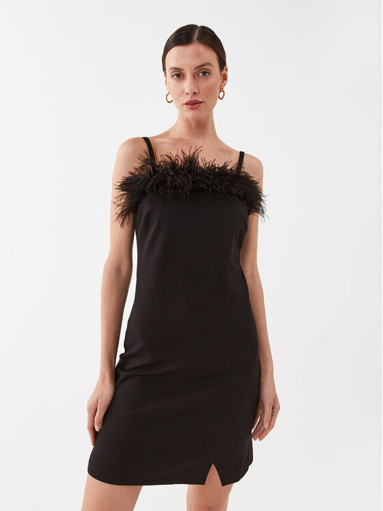 TWINSET TWINSET Коктейльна сукня 232TP2490 Чорний Slim Fit