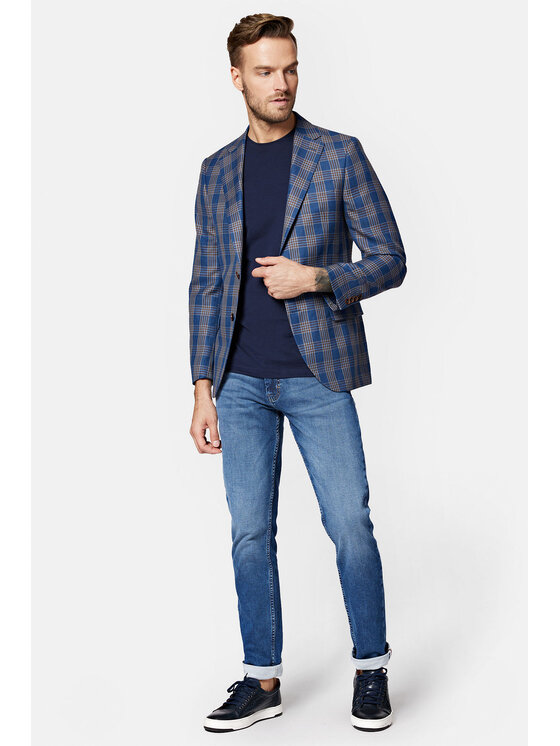 Lancerto Lancerto Marynarka Jersey MA099123000010 Niebieski Slim Fit