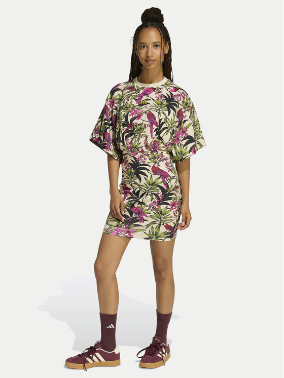 adidas adidas Ежедневна рокля Farm Rio KD2193 Цветен Oversize