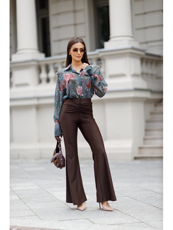 LilaLou LilaLou Koszula Camilla Zielony Regular Fit