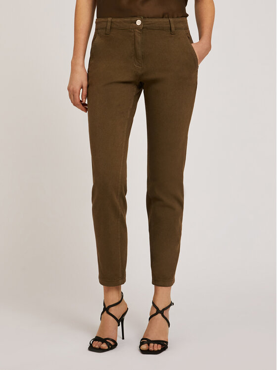 Motivi Motivi Pantaloni di tessuto P729Q003852N015 Verde Regular Fit