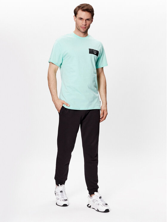 Plein Sport Plein Sport Tričko SACC MTK6034 SJY001N Zelená Regular Fit