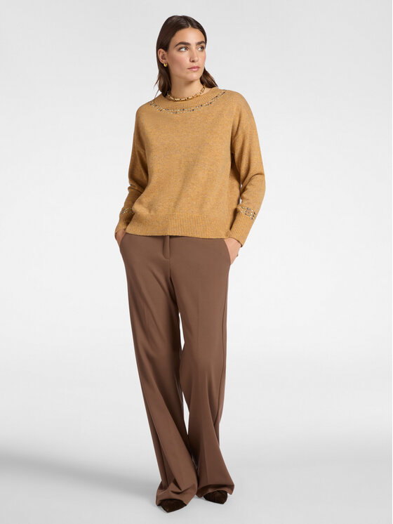 Elena Mirò Elena Mirò Maglione M459Z000590N0S1 Crema Boxy Fit