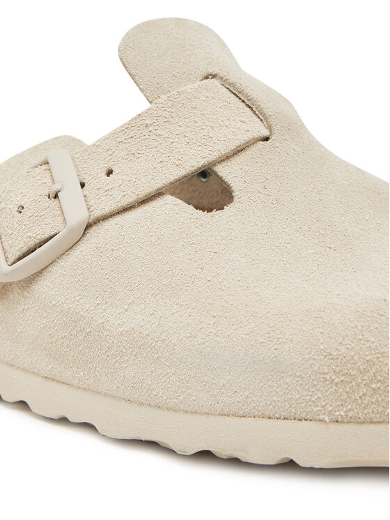 Birkenstock Birkenstock Natikači Boston zamsz 1027693 Bela