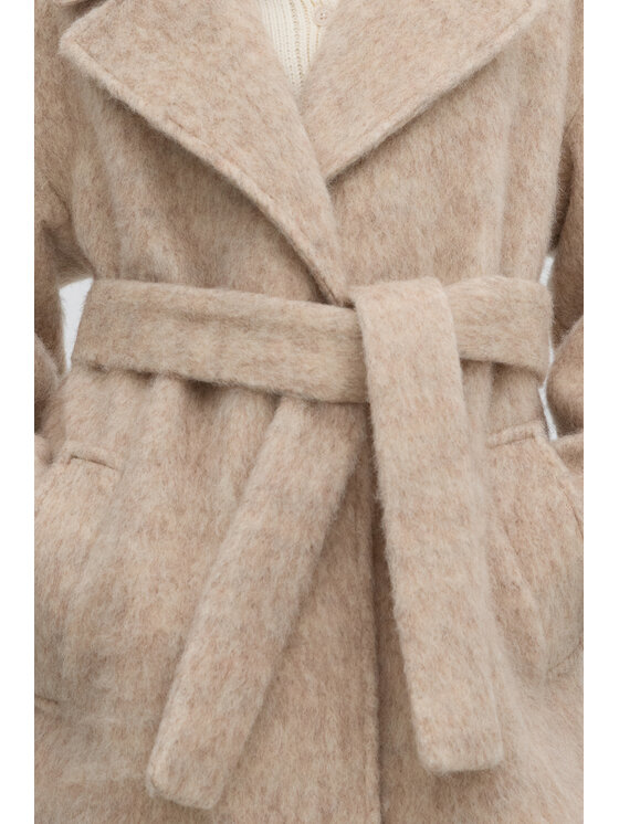 Estro Estro Παλτό ER00115603 Μπεζ Loose Fit